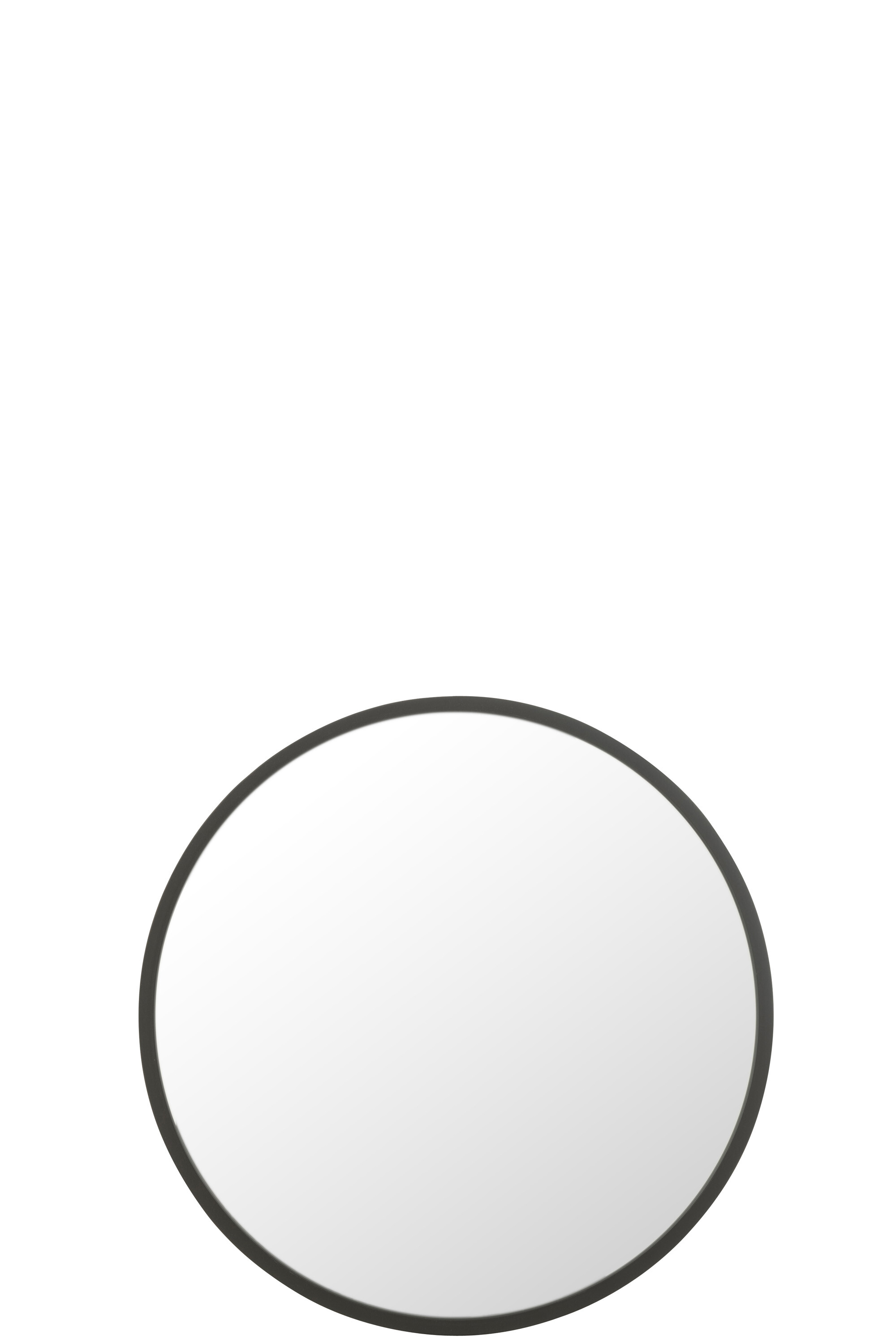 Set van 3x spiegels/wandspiegels rond metaal zwart met ke
