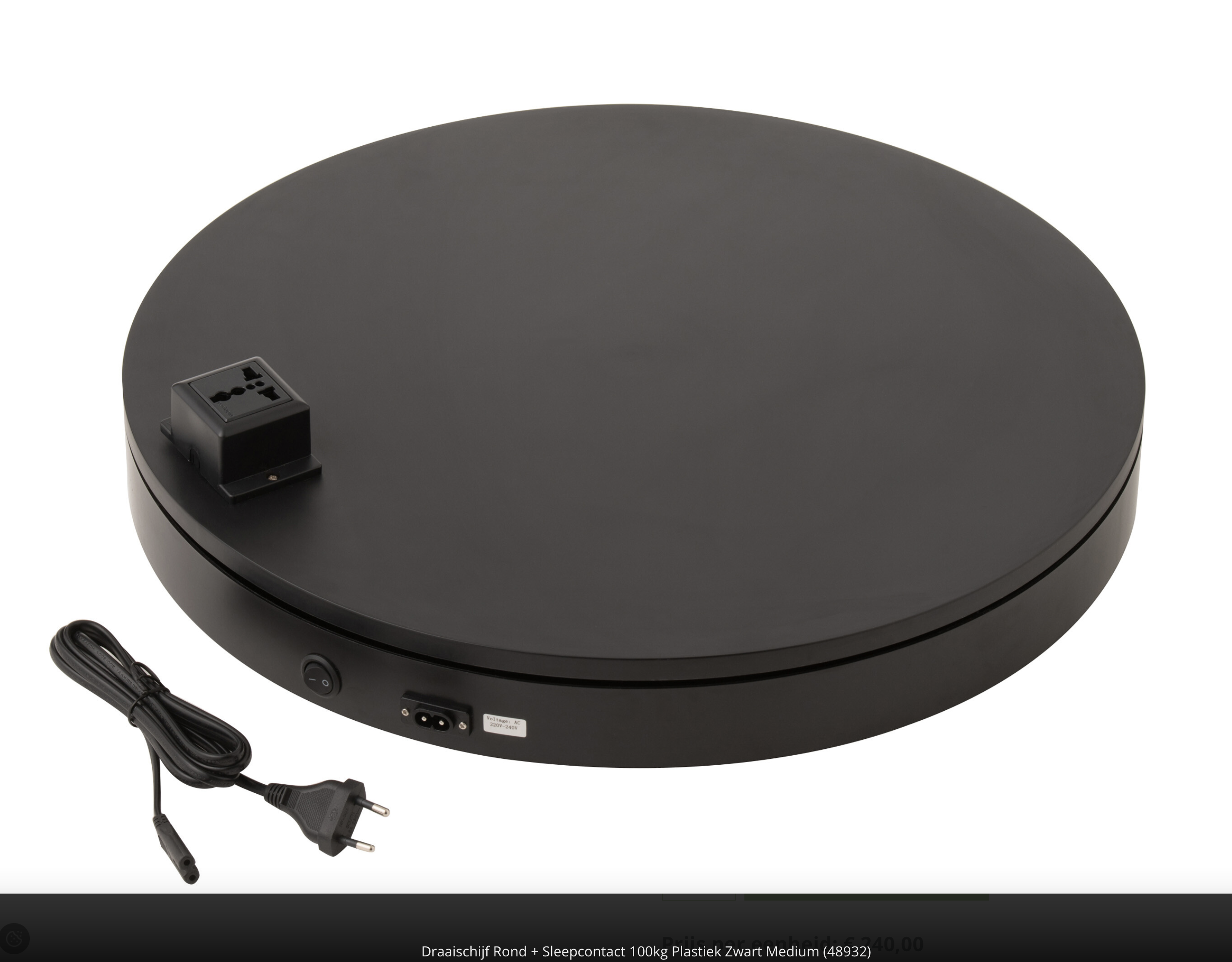 Rotating base electric with socket 100kg J-Line online store LIVING-shop.eu