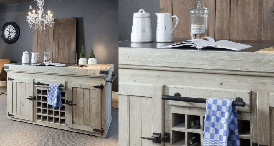 landelijke-stijl-keukeneiland-keukenblok-met-wijnrek