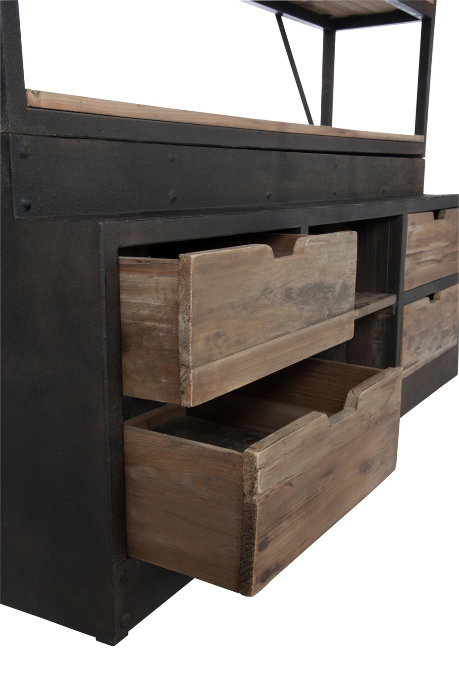 landelijke-stijl-wandrek-met-smeedwerk-ladder-j-line