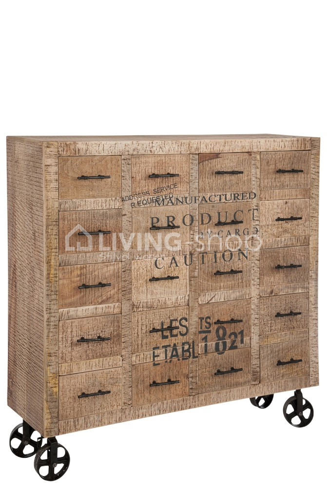 J Line Cupboard Shoe Cupboard Chest Of Drawers On Wheels J Line
